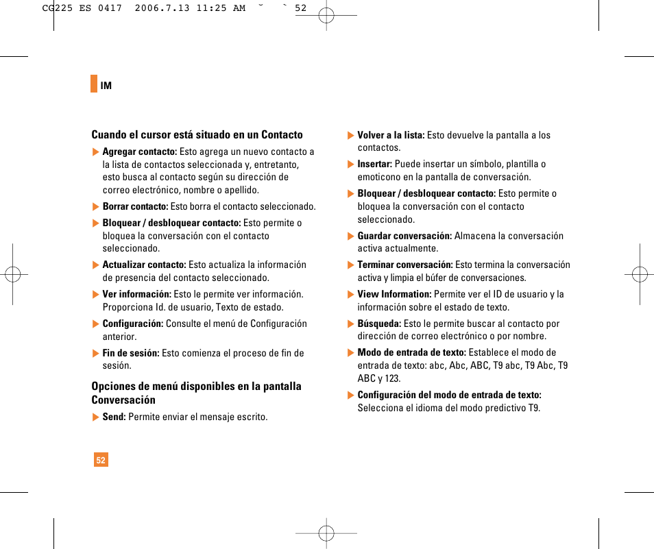 LG CG225 User Manual | Page 148 / 192