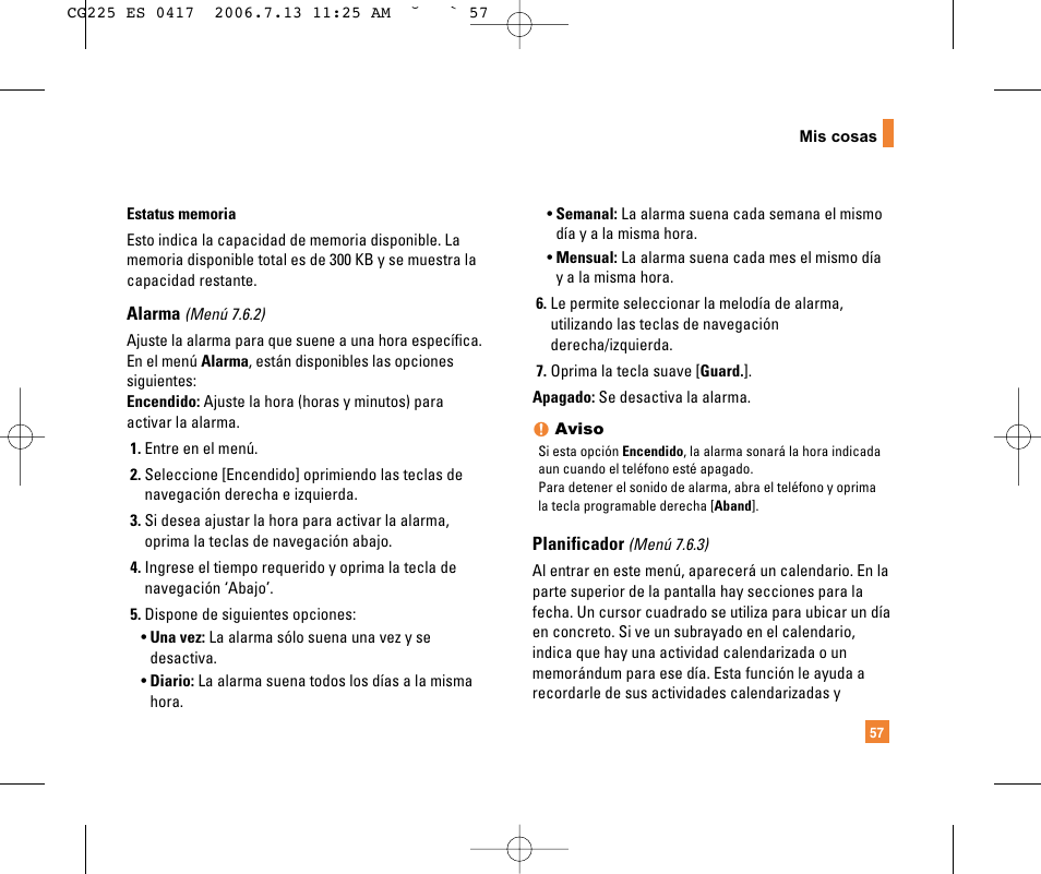 LG CG225 User Manual | Page 153 / 192