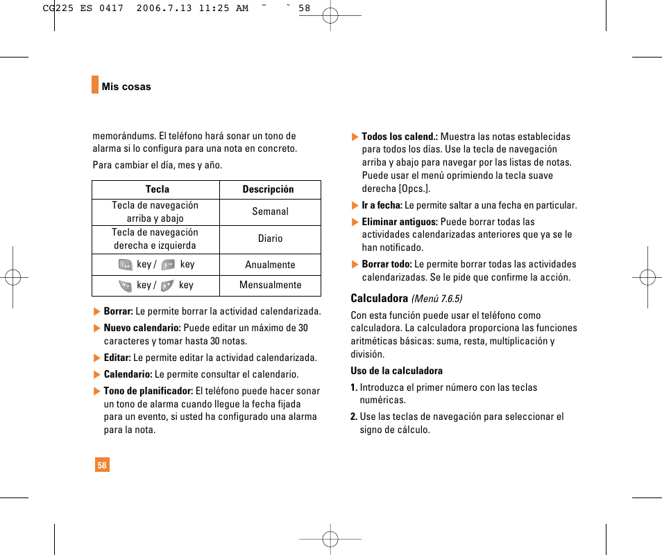 LG CG225 User Manual | Page 154 / 192