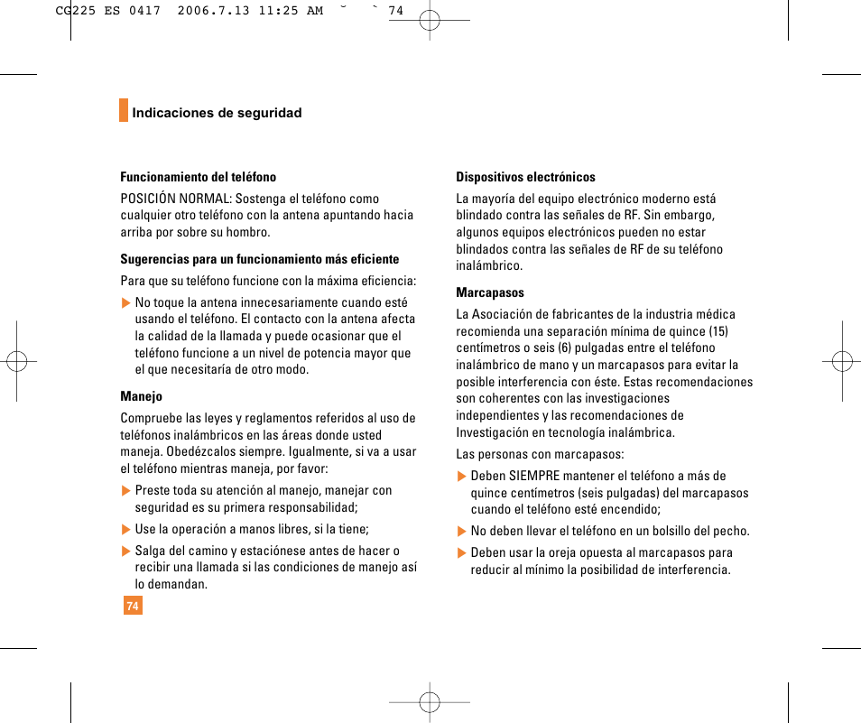 LG CG225 User Manual | Page 170 / 192