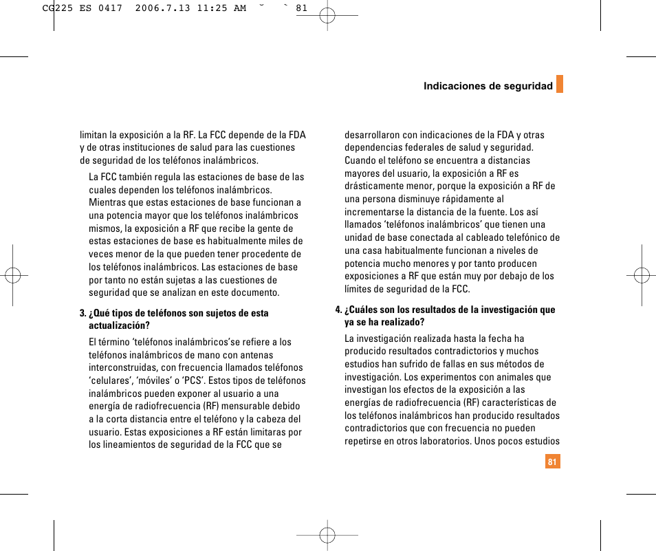 LG CG225 User Manual | Page 177 / 192