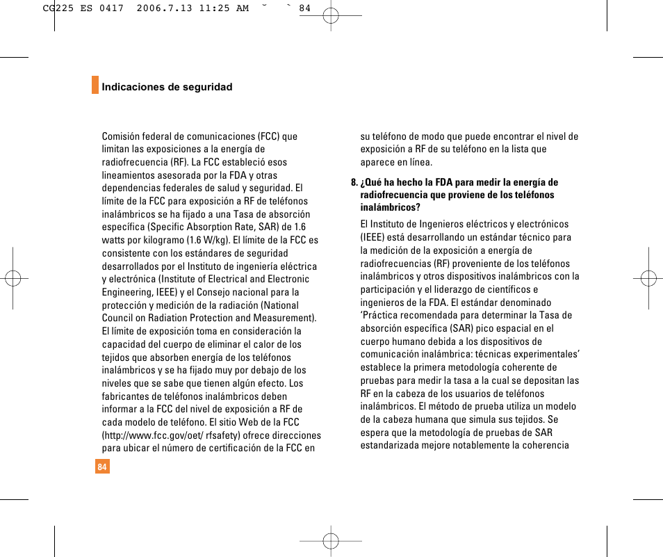 LG CG225 User Manual | Page 180 / 192