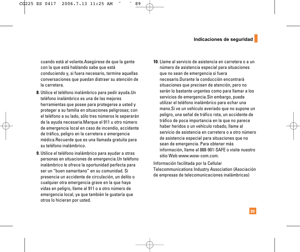 LG CG225 User Manual | Page 185 / 192