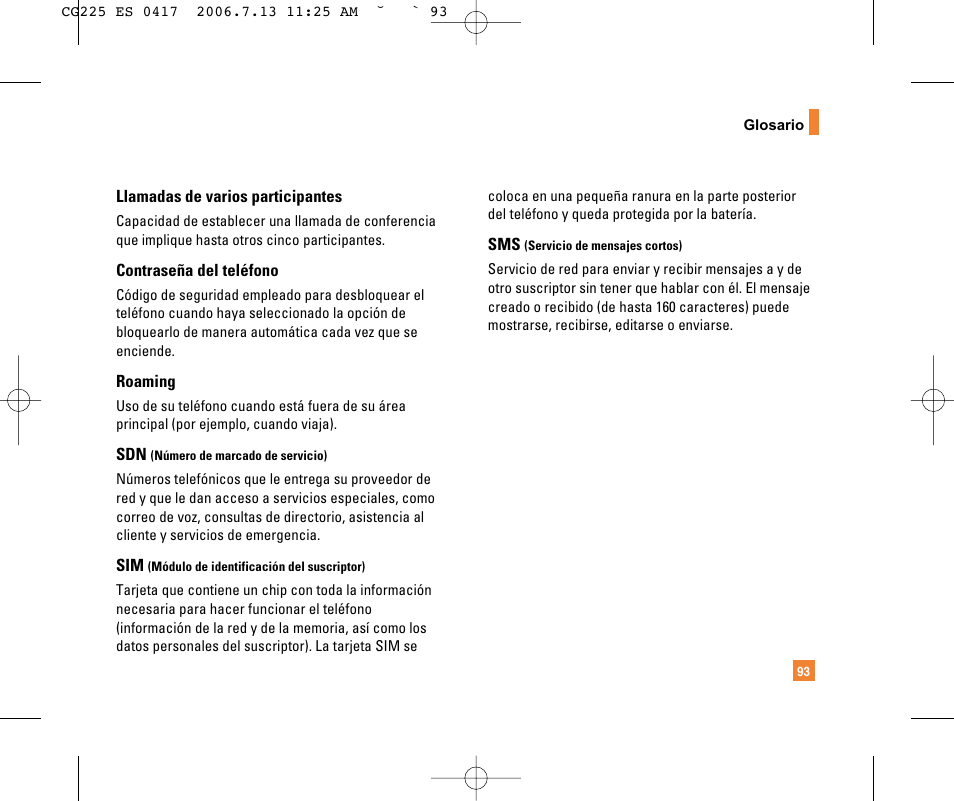 LG CG225 User Manual | Page 189 / 192