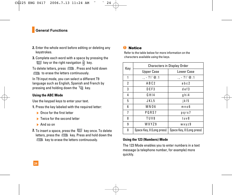 LG CG225 User Manual | Page 28 / 192