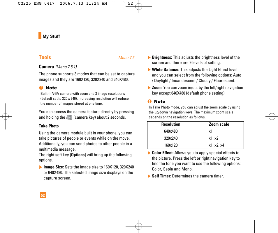 Tools | LG CG225 User Manual | Page 56 / 192