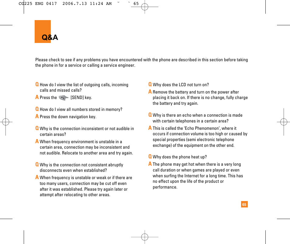 LG CG225 User Manual | Page 69 / 192