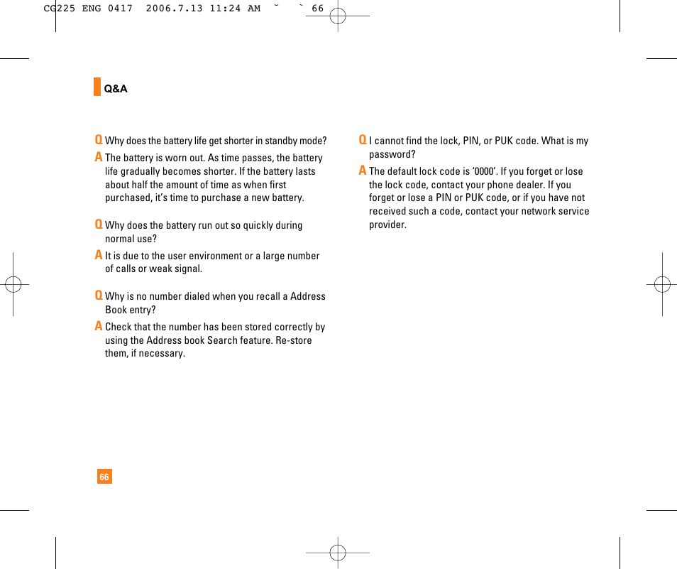 LG CG225 User Manual | Page 70 / 192