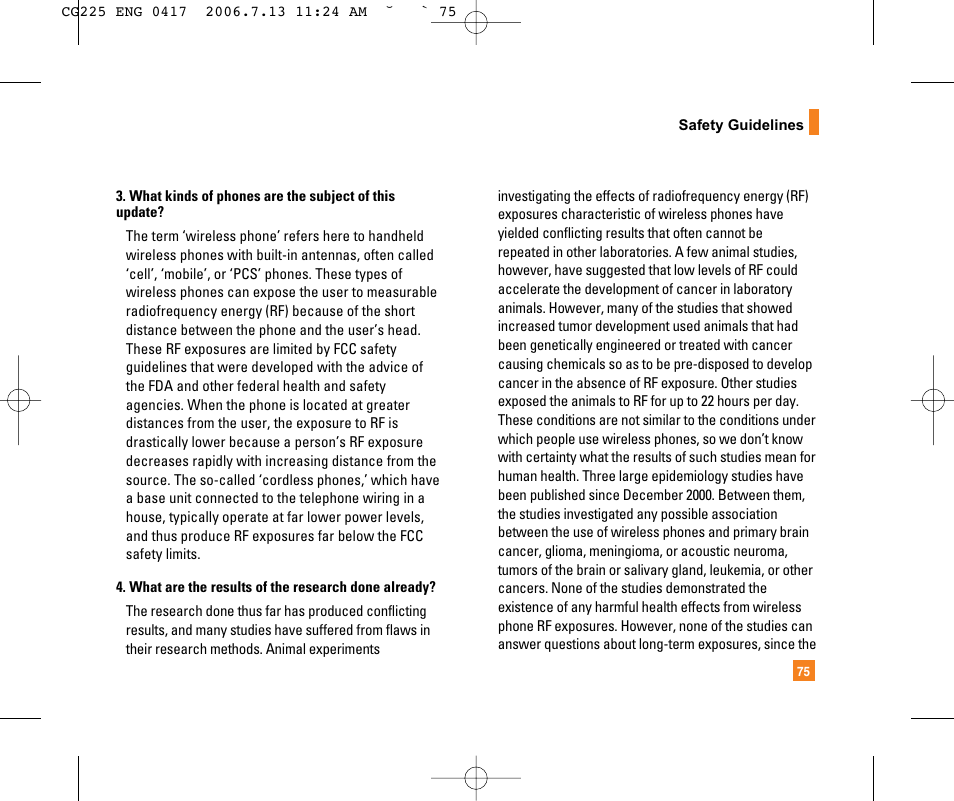 LG CG225 User Manual | Page 79 / 192