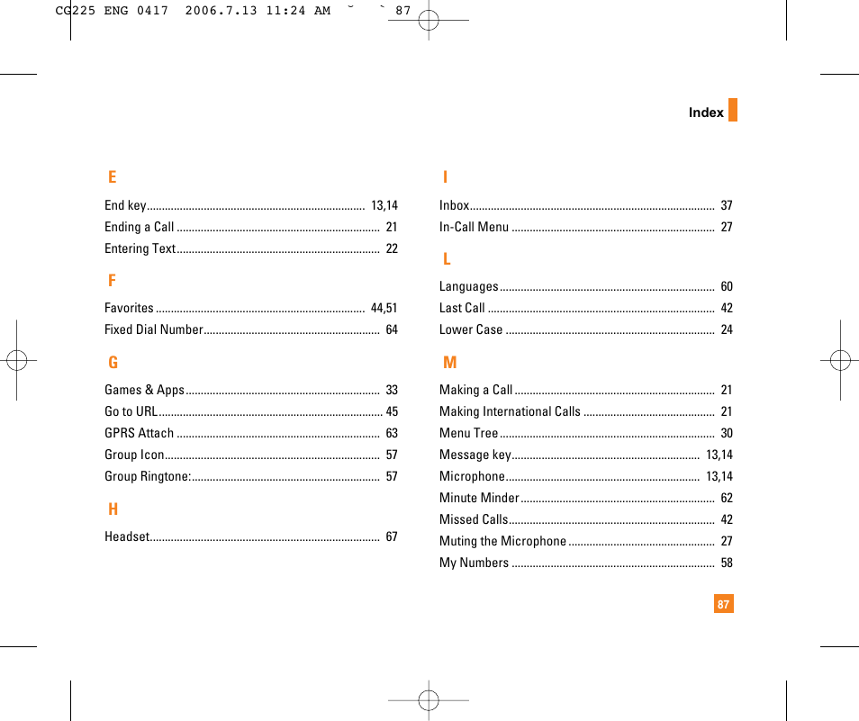 LG CG225 User Manual | Page 91 / 192