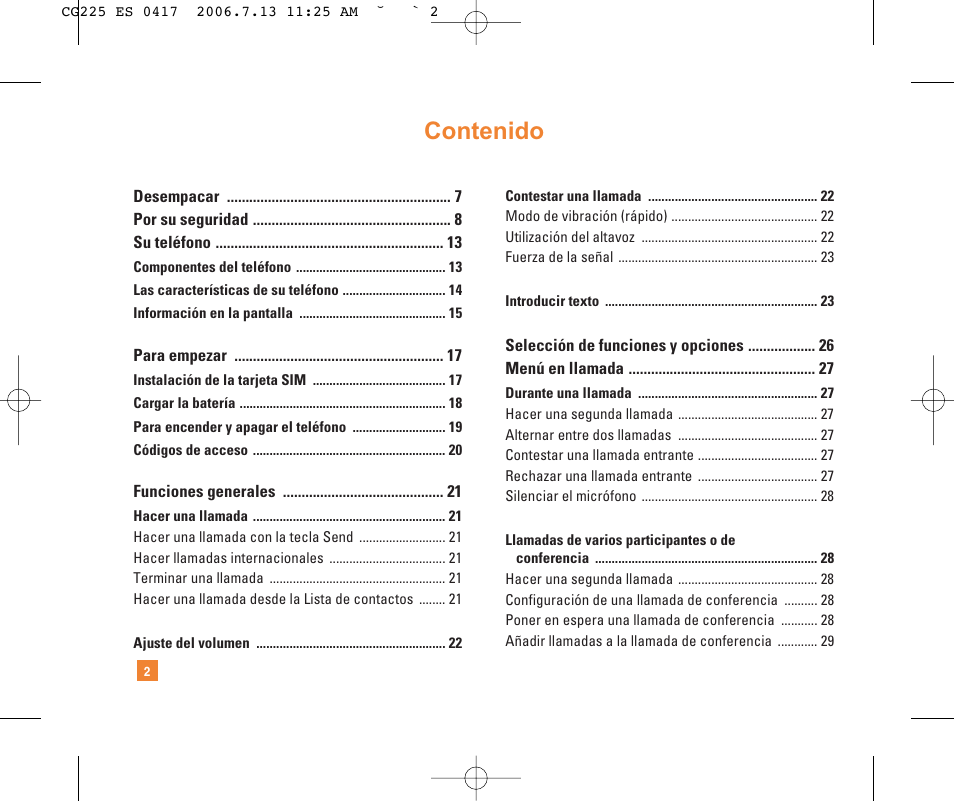 LG CG225 User Manual | Page 98 / 192