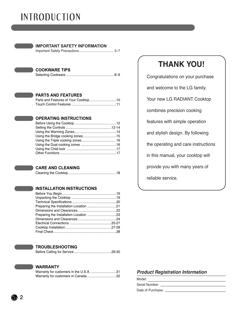 LG LCE3681ST User Manual | Page 2 / 100