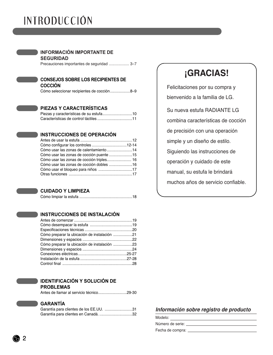Gracias | LG LCE3681ST User Manual | Page 34 / 100