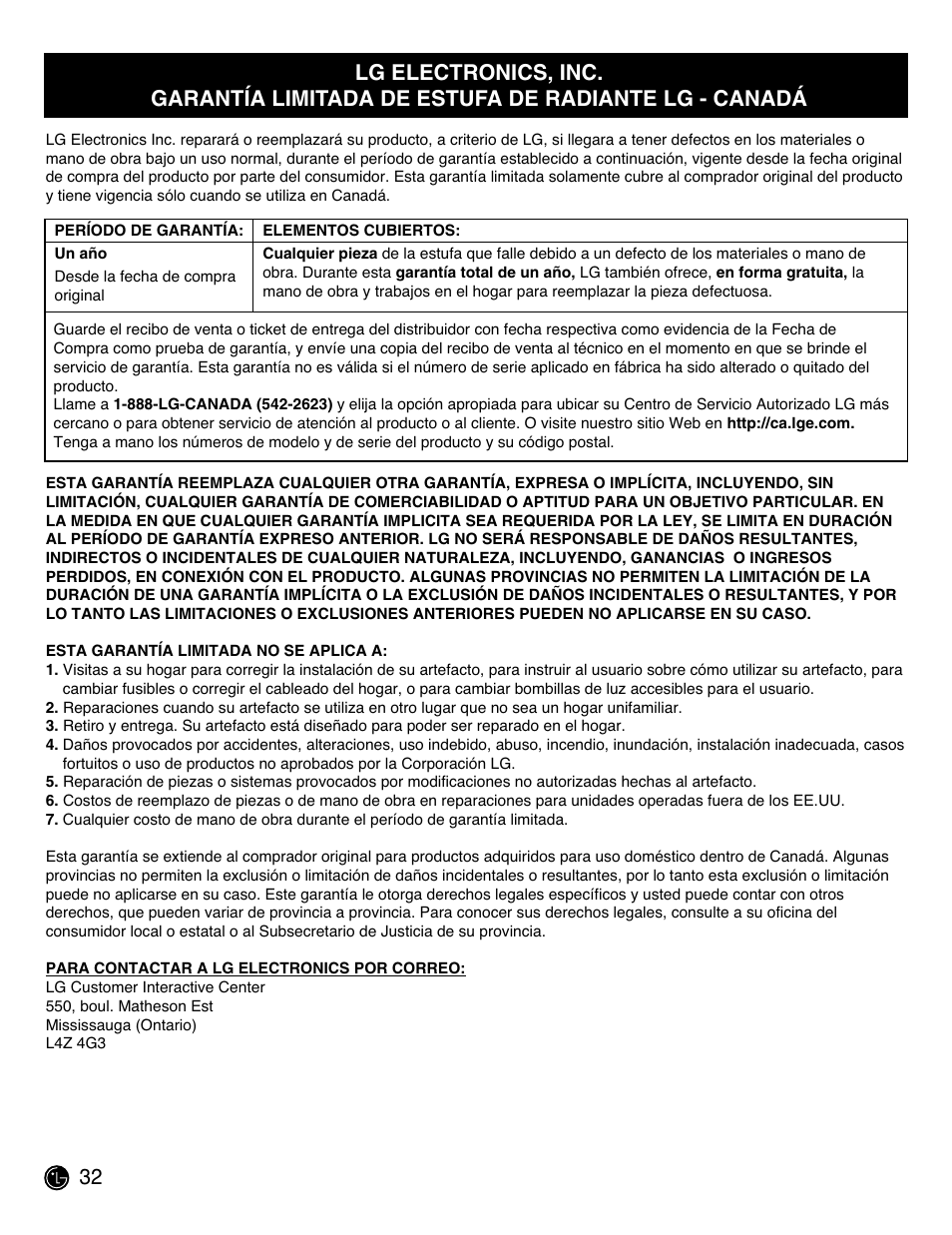 LG LCE3681ST User Manual | Page 64 / 100