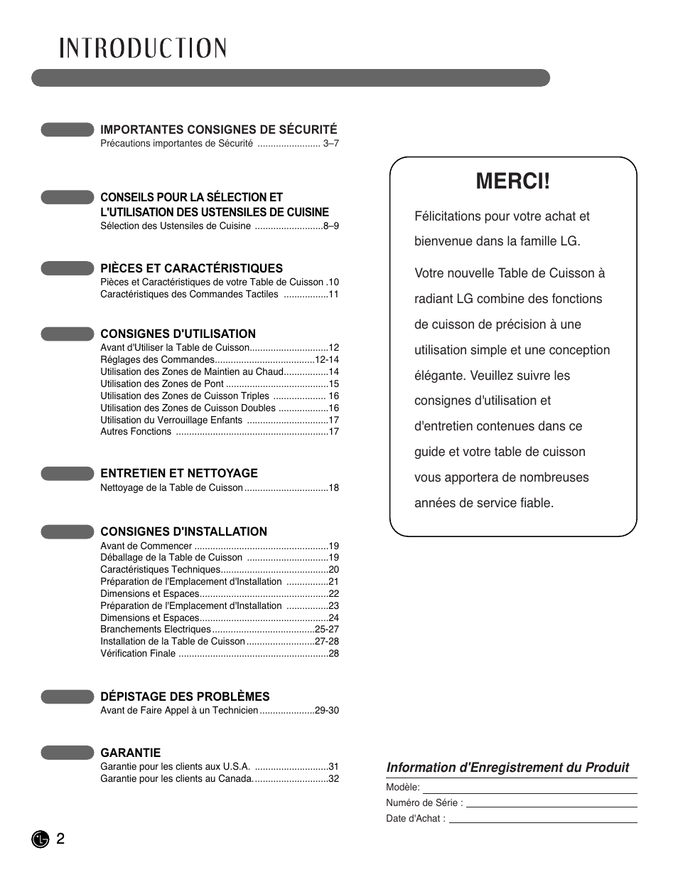 Merci | LG LCE3681ST User Manual | Page 66 / 100