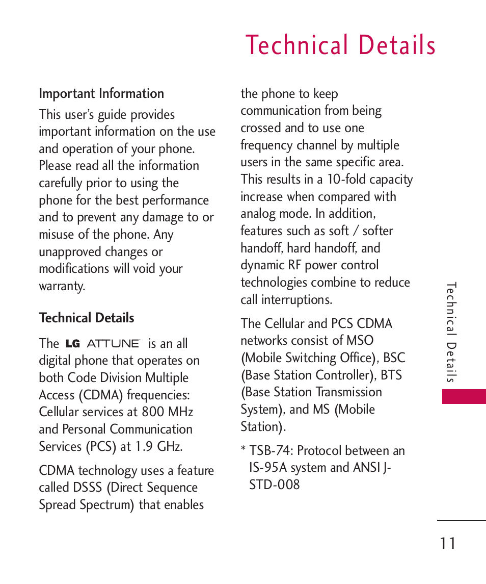 Technical details | LG UN270 User Manual | Page 13 / 282