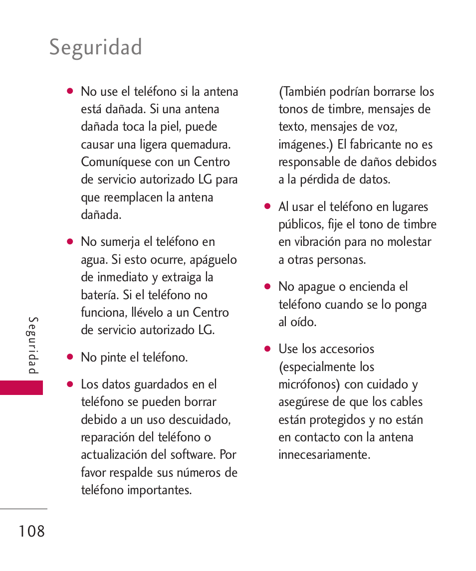 Seguridad | LG UN270 User Manual | Page 245 / 282