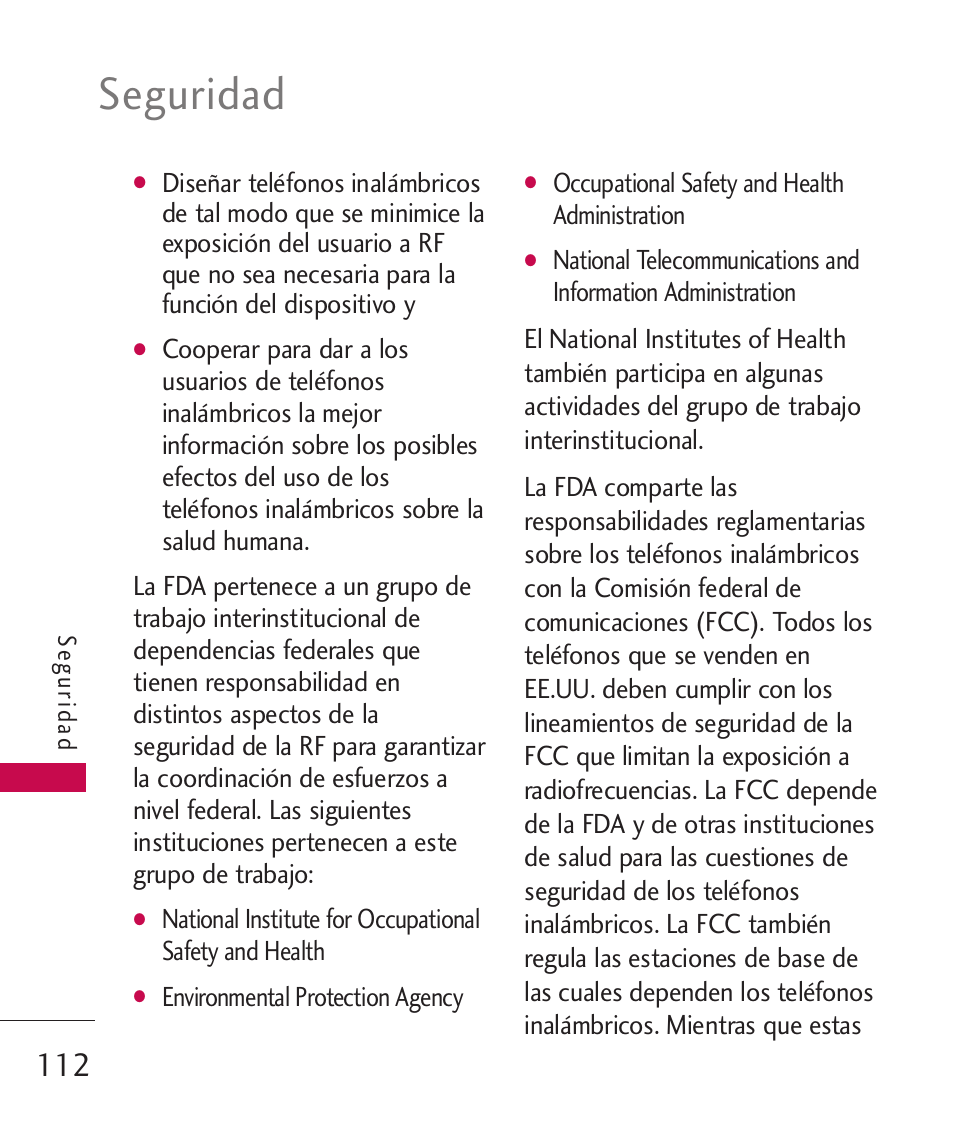 Seguridad | LG UN270 User Manual | Page 249 / 282