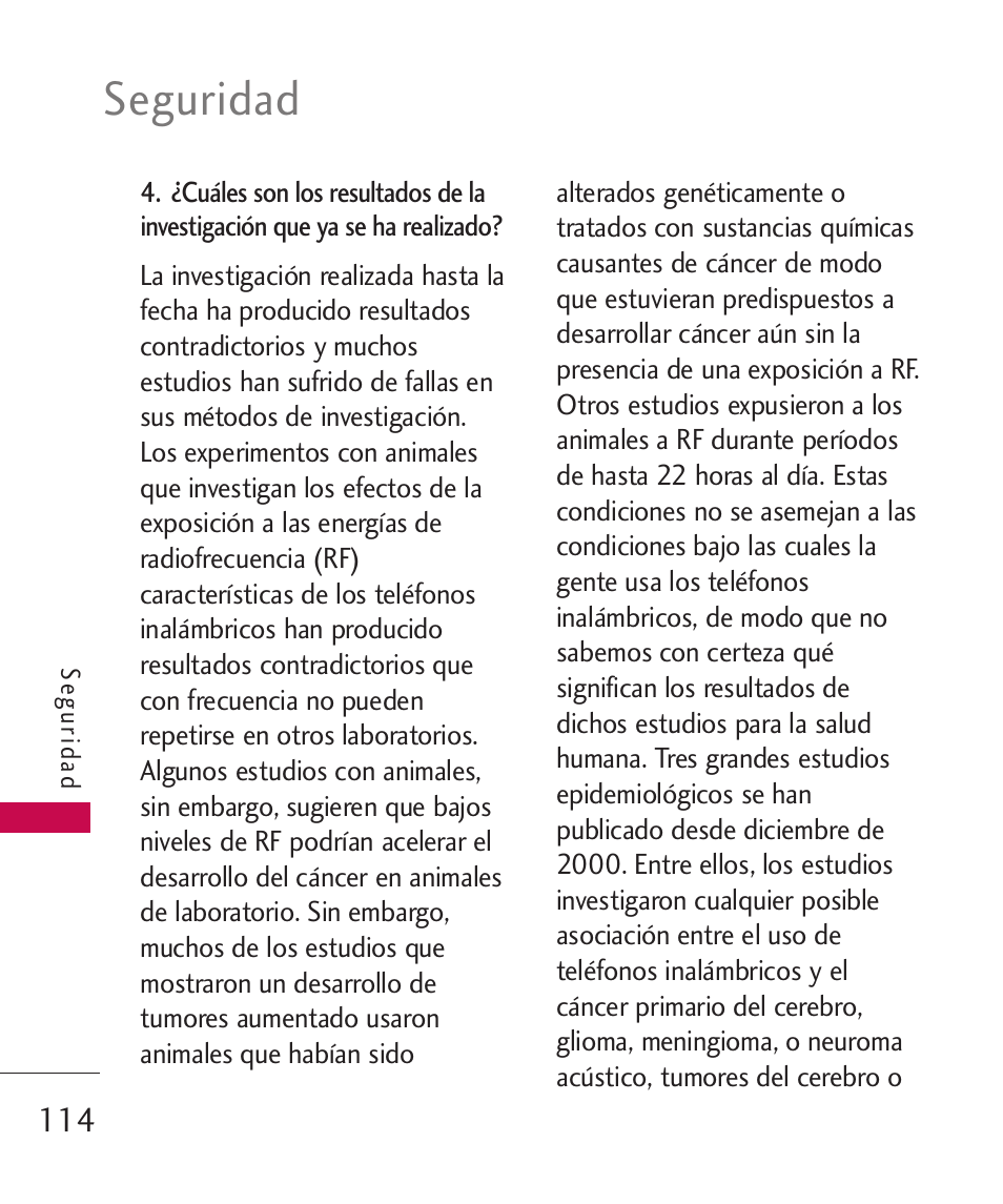Seguridad | LG UN270 User Manual | Page 251 / 282