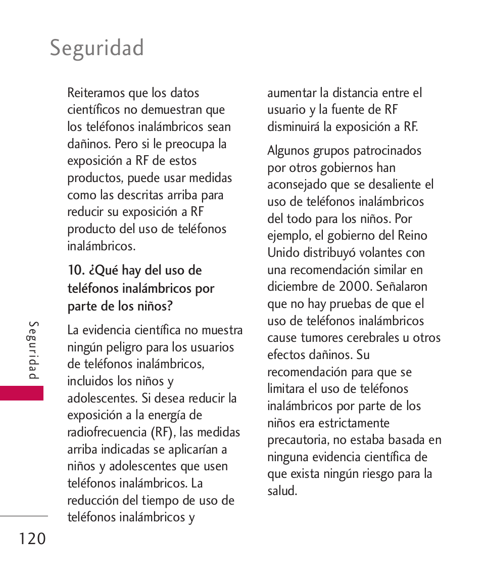 Seguridad | LG UN270 User Manual | Page 257 / 282