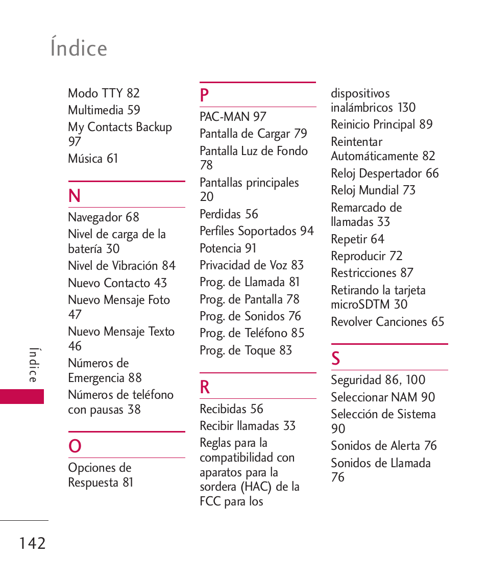 Índice | LG UN270 User Manual | Page 279 / 282