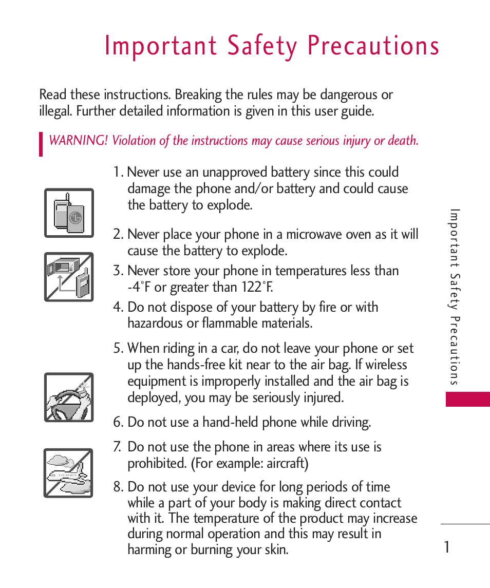 Important safety precautions, Important safety precautions | LG UN270 User Manual | Page 3 / 282