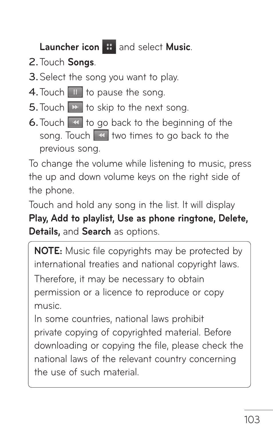 LG LGP504 User Manual | Page 103 / 380