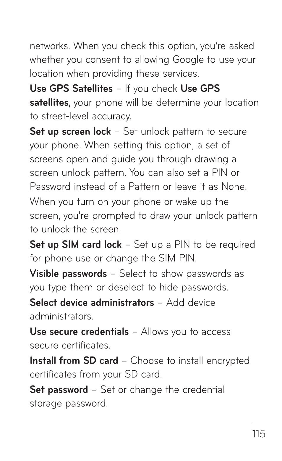 LG LGP504 User Manual | Page 115 / 380