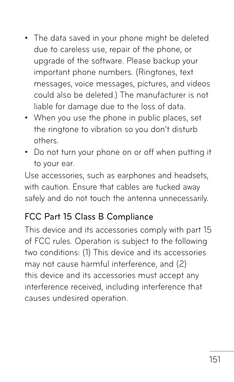 LG LGP504 User Manual | Page 151 / 380