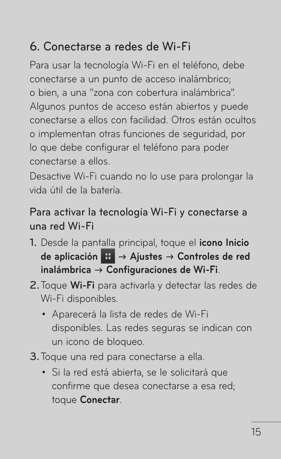 Conectarse a redes de wi-fi | LG LGP504 User Manual | Page 197 / 380