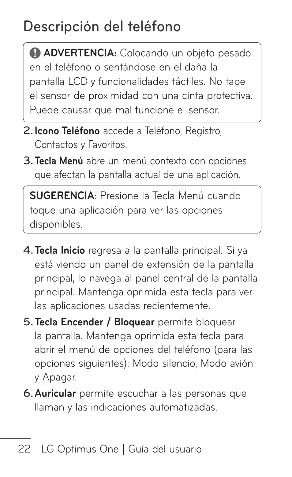 Descripción del teléfono | LG LGP504 User Manual | Page 204 / 380