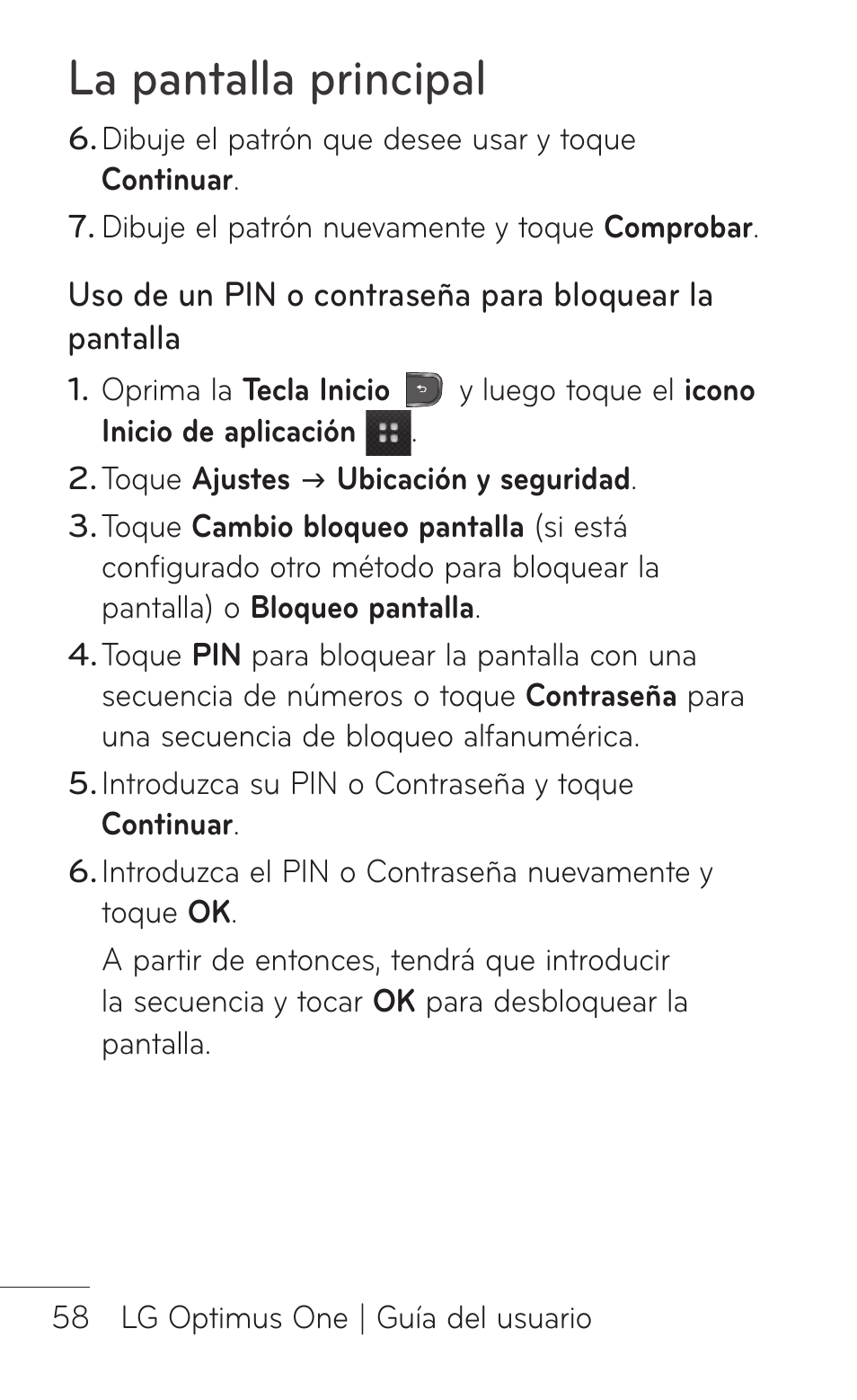 La pantalla principal | LG LGP504 User Manual | Page 240 / 380