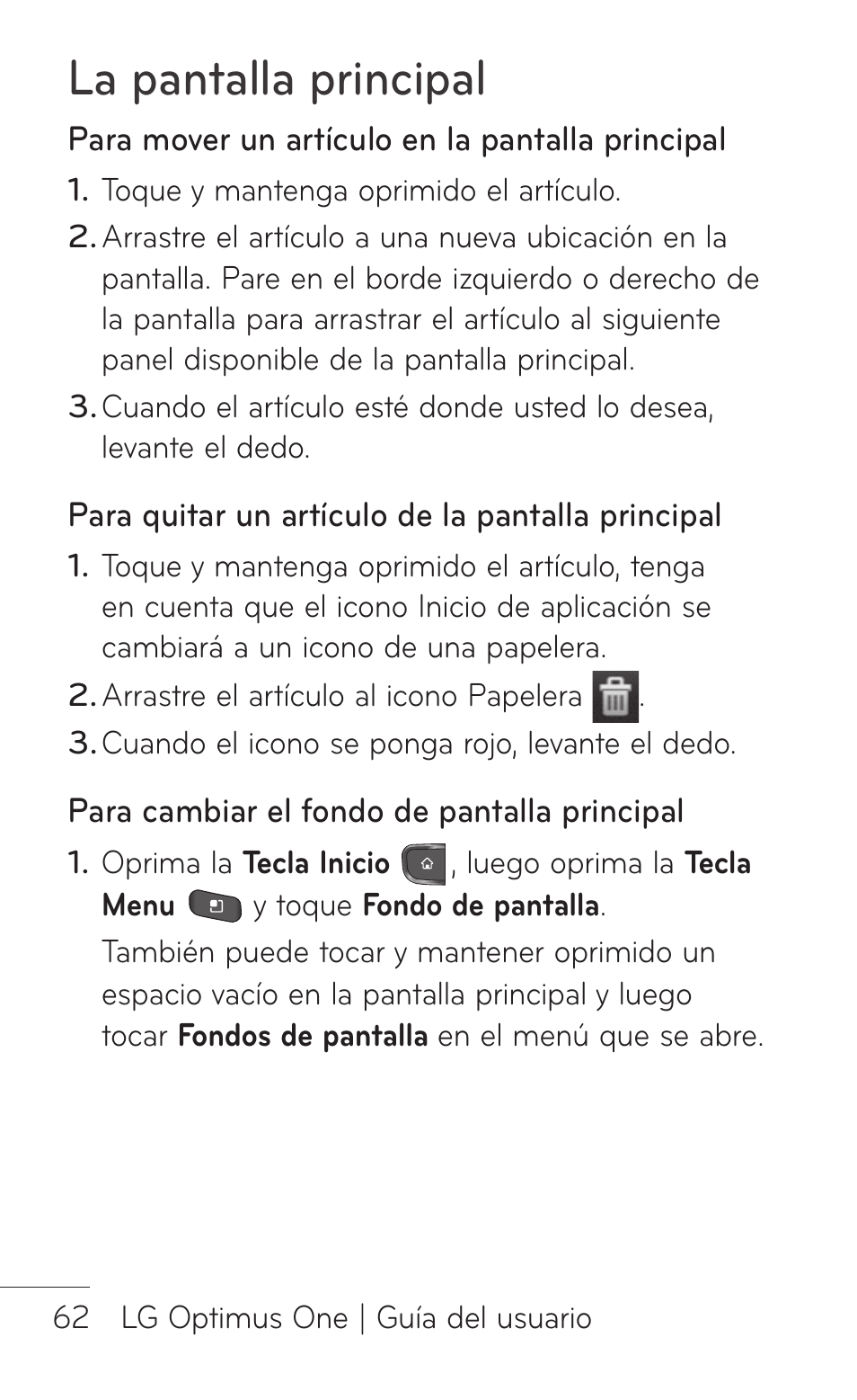 La pantalla principal | LG LGP504 User Manual | Page 244 / 380