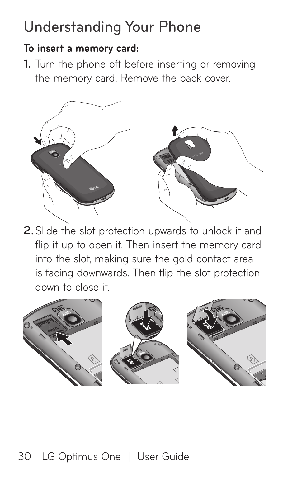 Understanding your phone | LG LGP504 User Manual | Page 30 / 380