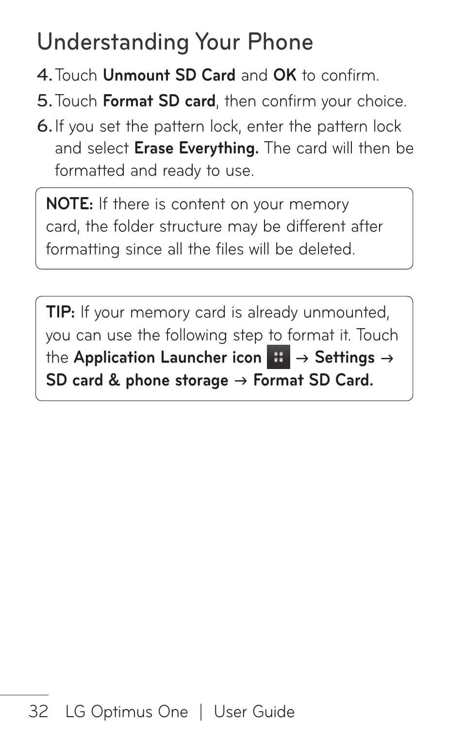 Understanding your phone | LG LGP504 User Manual | Page 32 / 380