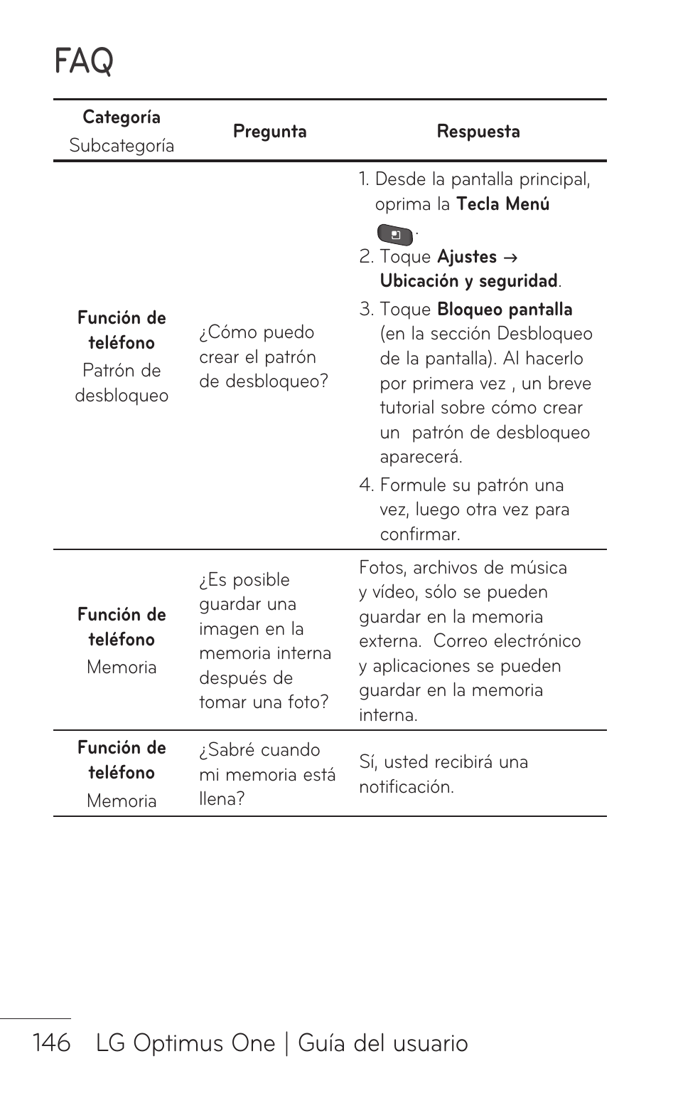 16 lg optimus one | guía del usuario | LG LGP504 User Manual | Page 328 / 380