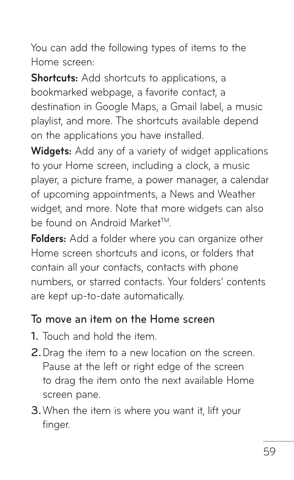 LG LGP504 User Manual | Page 59 / 380