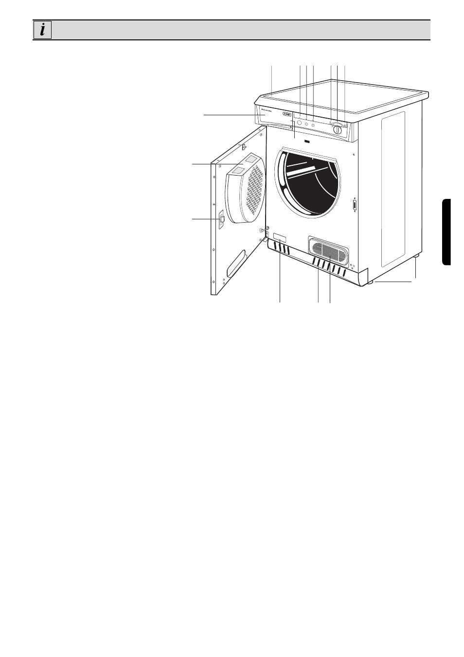 Beskrivelse av tørketrommelen | Electrolux EDC 503 M User Manual | Page 29 / 88