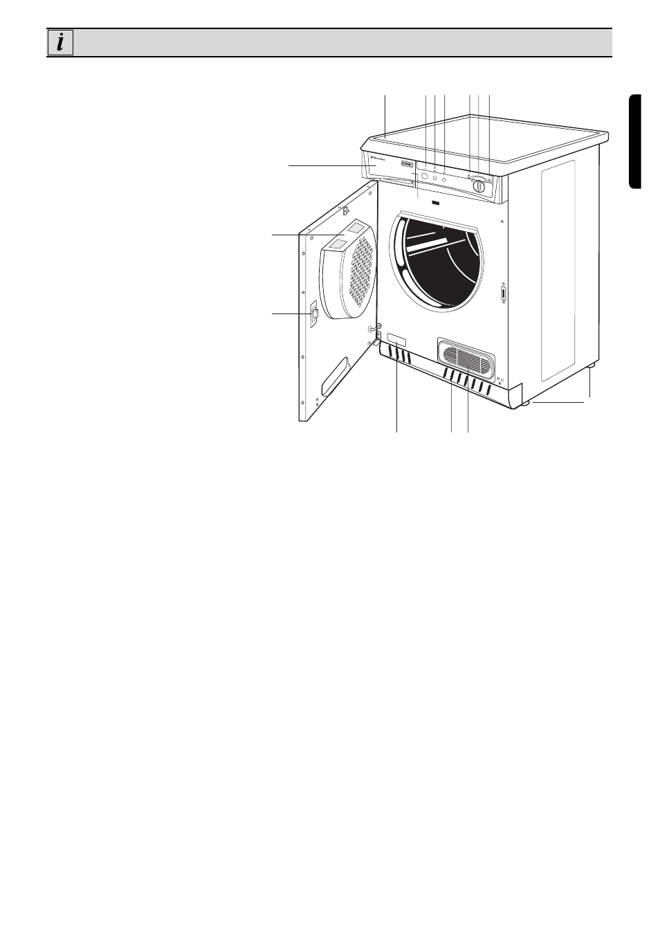 Descrizione dell’asciugabiancheria | Electrolux EDC 503 M User Manual | Page 5 / 88