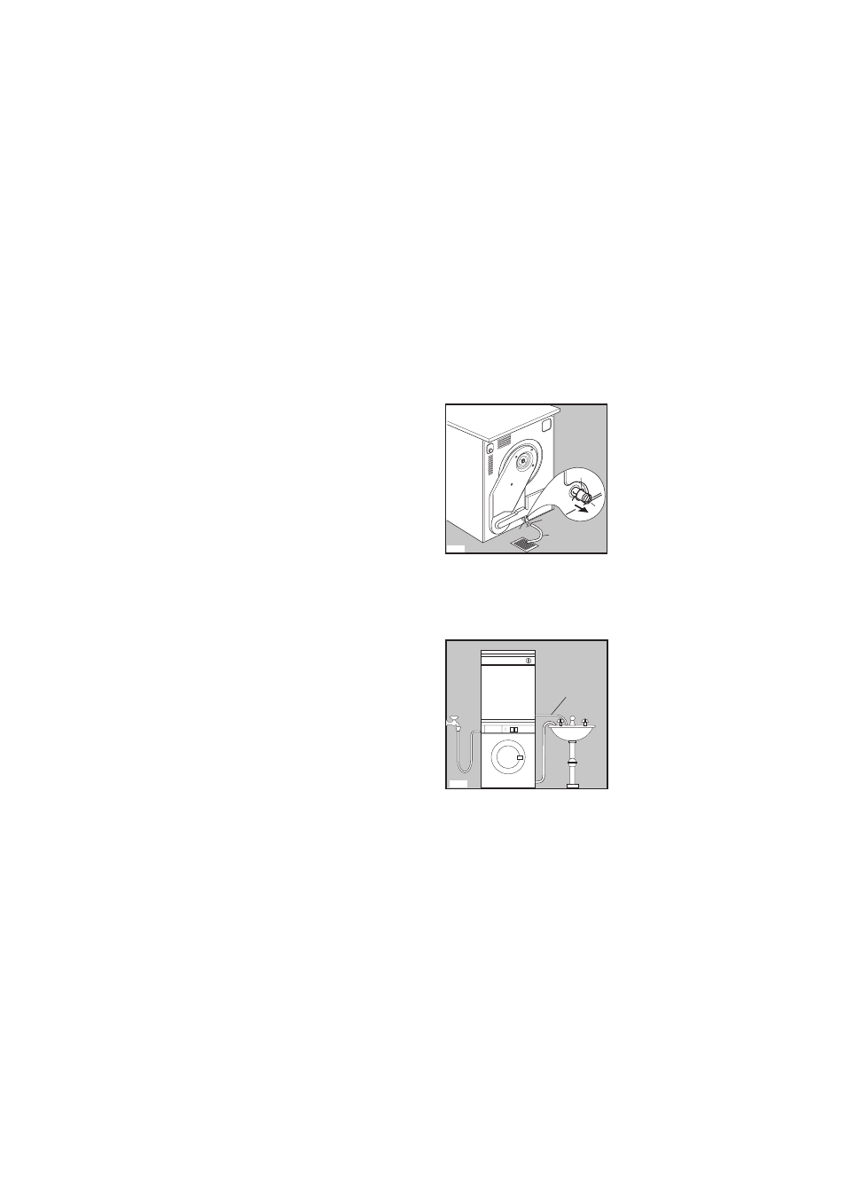 Sähköliitäntä, Poistoletkun liittäminen | Electrolux EDC 503 M User Manual | Page 74 / 88