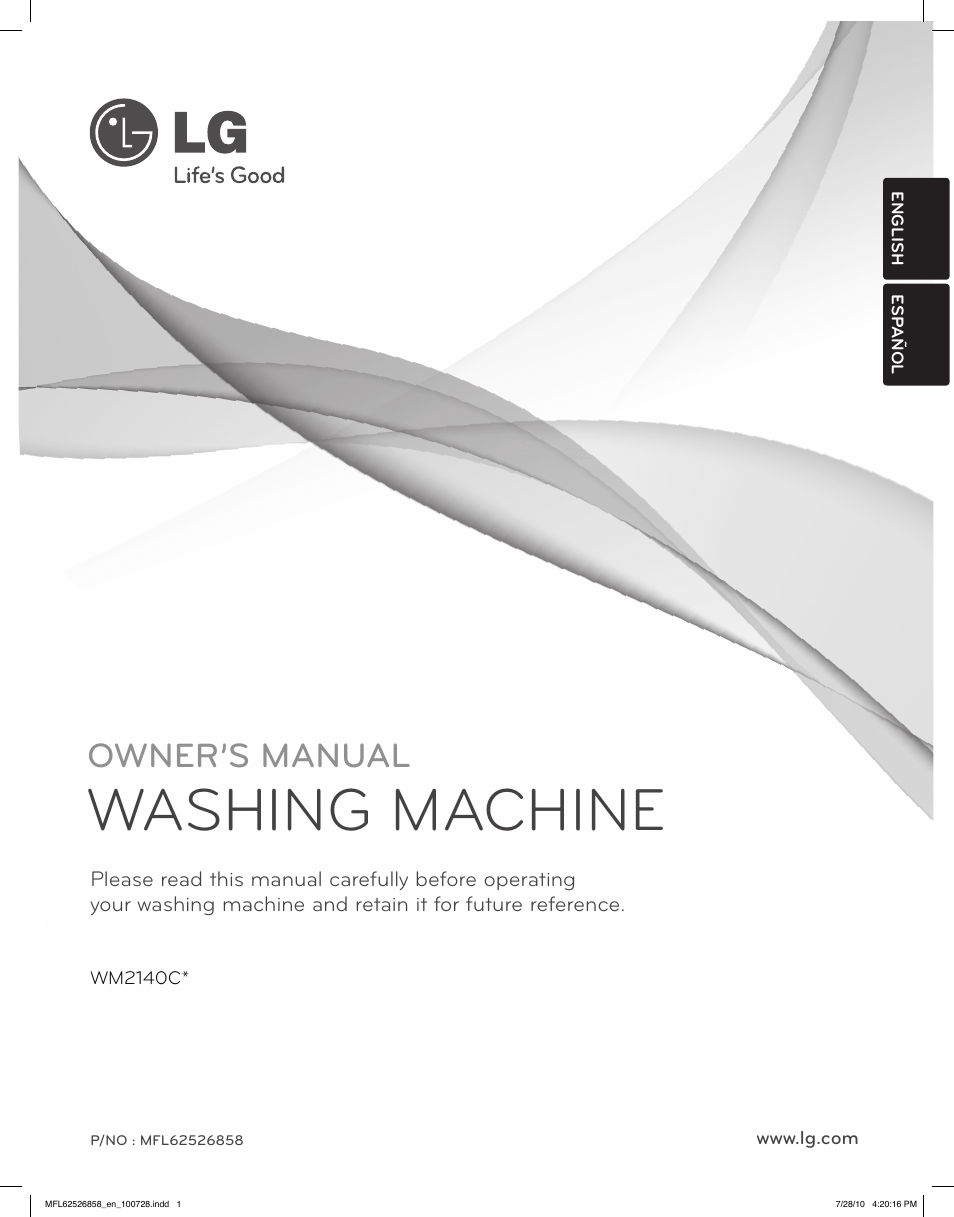 LG WM2140CW User Manual | 68 pages