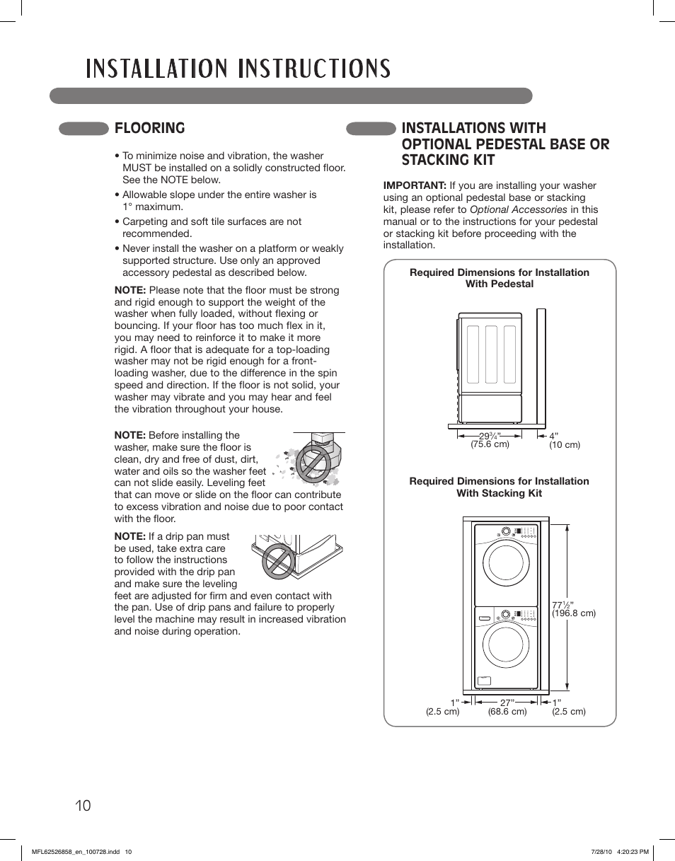 LG WM2140CW User Manual | Page 10 / 68