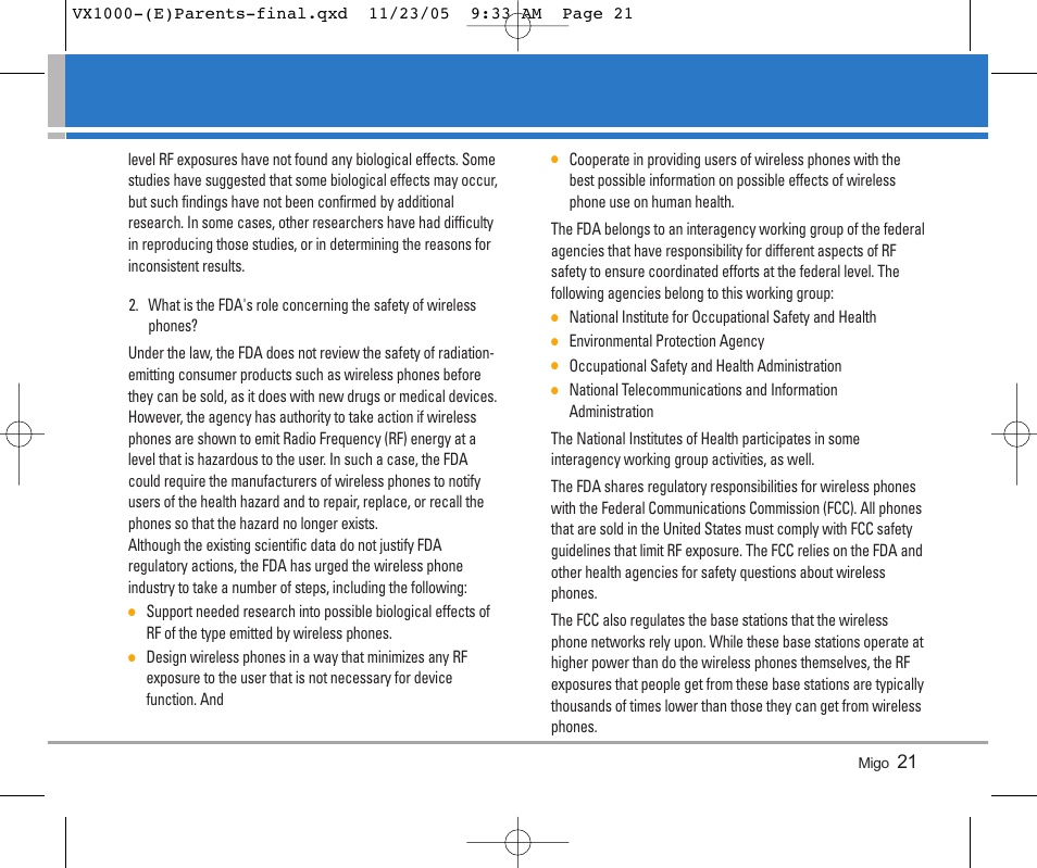 LG VX1000 User Manual | Page 24 / 68