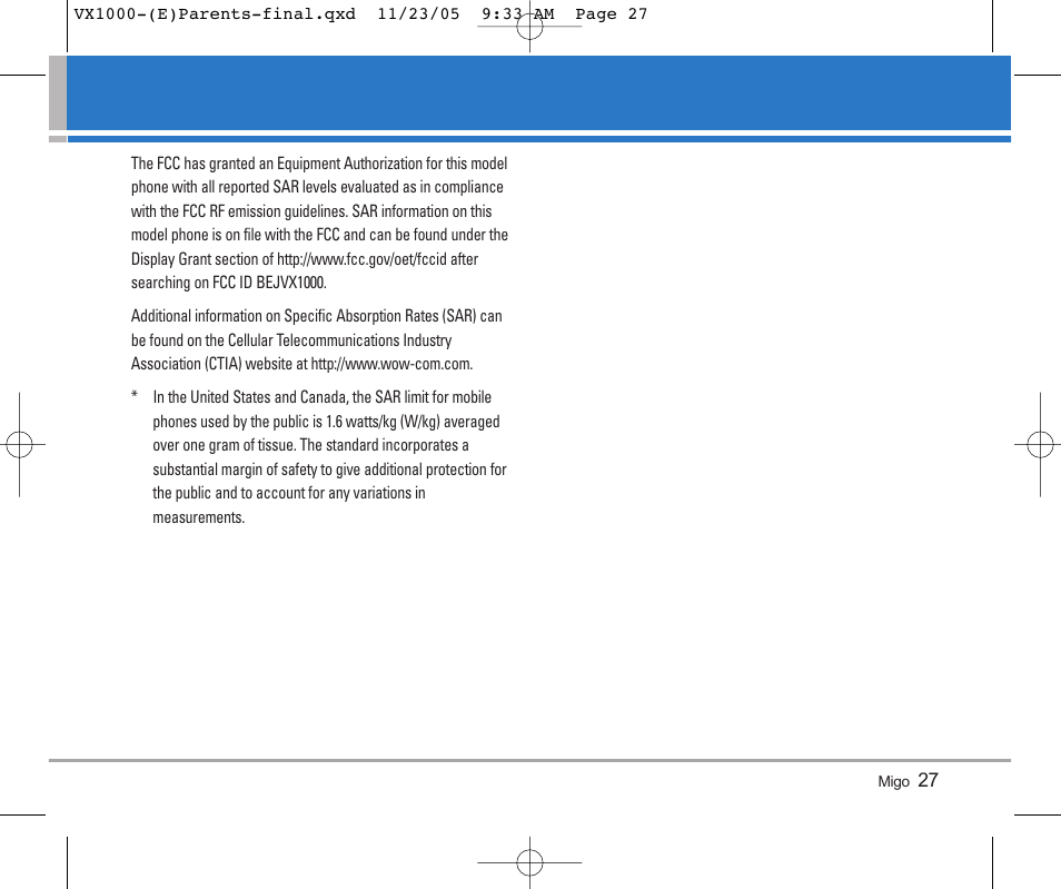 LG VX1000 User Manual | Page 30 / 68