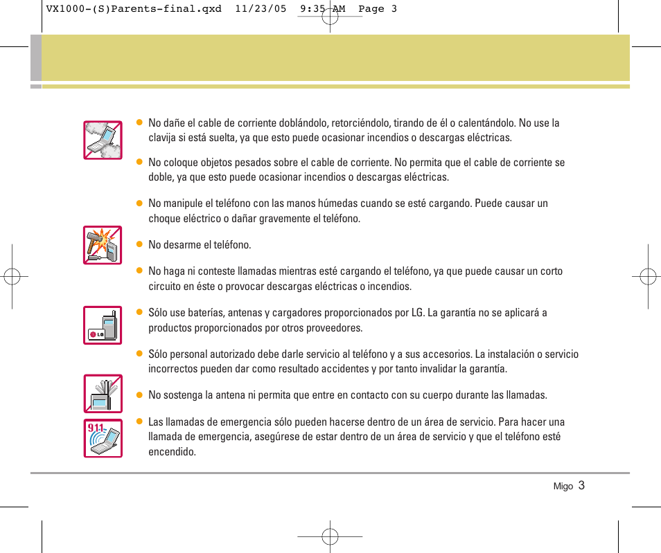 LG VX1000 User Manual | Page 39 / 68