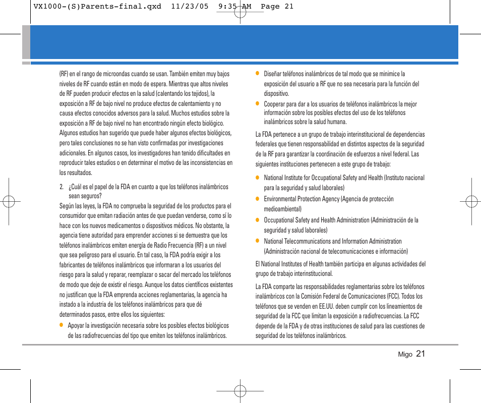 LG VX1000 User Manual | Page 57 / 68