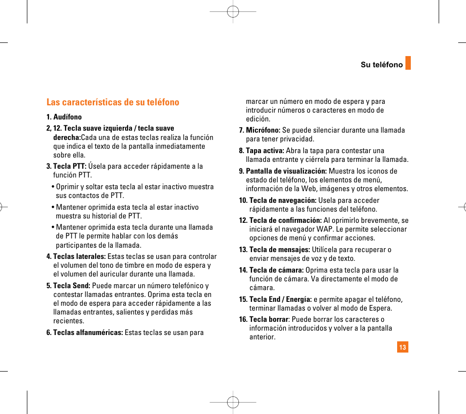 Las características de su teléfono | LG CG300 User Manual | Page 119 / 214