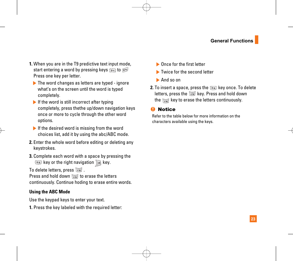 LG CG300 User Manual | Page 27 / 214