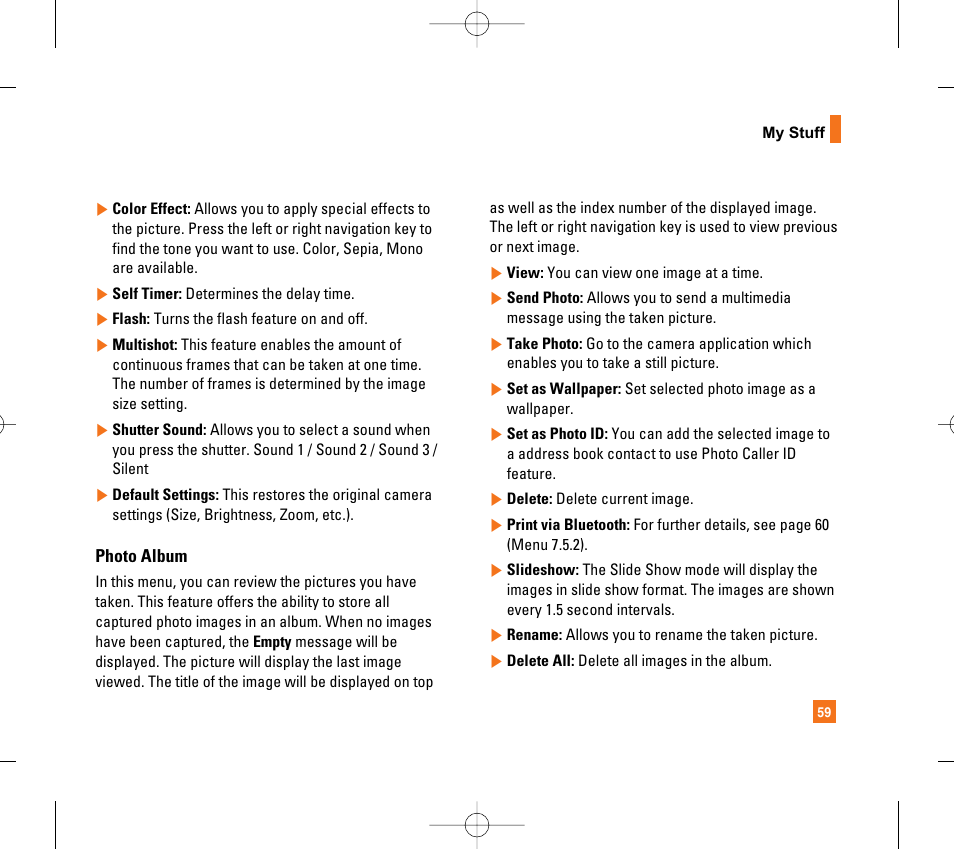 LG CG300 User Manual | Page 63 / 214