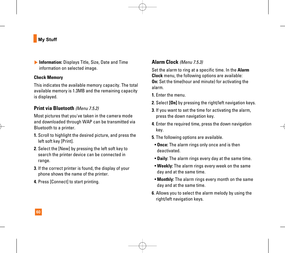 LG CG300 User Manual | Page 64 / 214